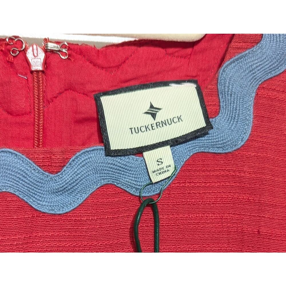 Tuckernuck Cherry Ric Rac Corby Shift Dress Size Small Resort Wear Party Mini - Picture 6 of 10